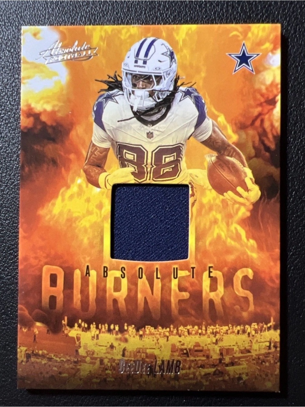 Cee Dee Lamb , Dallas Cowboys 2025 Absolute Burners Relic card#ABU-CL